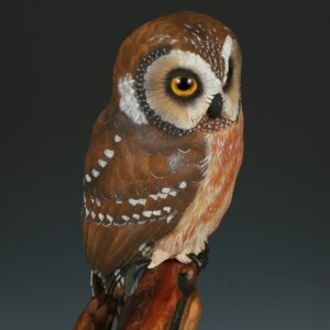 Saw Whet Owl Hand carved