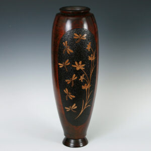 "Fleurs n Dragonflies" Maple Vessel