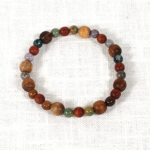 Myrtlewood Redwood Jasper Bead Bracelet