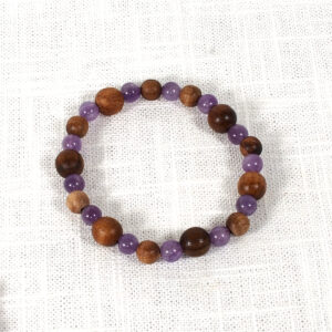 Myrtlewood Purple Amethyst Bead Bracelet