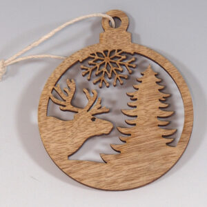 Myrtlewood Ornament - Reindeer-tree