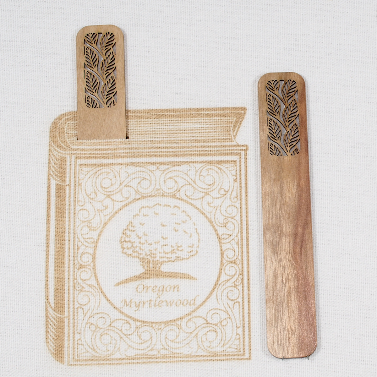 Myrtlewood Bookmark- Leaf Pattern - Image 3