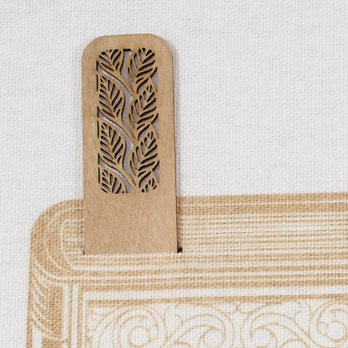 Myrtlewood Bookmark- Leaf Pattern