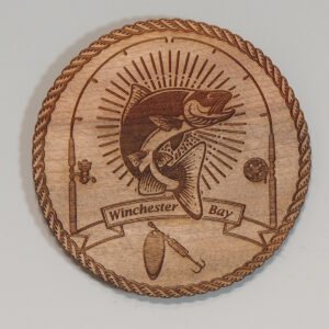 Engraved Salmon-Winchester Bay Magnet