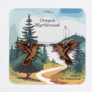 Myrtlewood Dangle Earrings Hummingbird