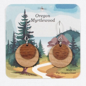 Myrtlewood Dangle Earrings 2 circles