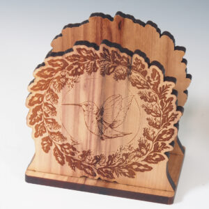 Engraved Hummingbird Napkin Holder