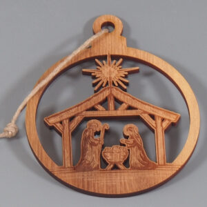 Myrtlewood Ornament-Nativity