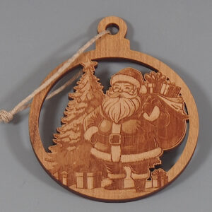 Myrtlewood Ornament-Jolly Santa Claus