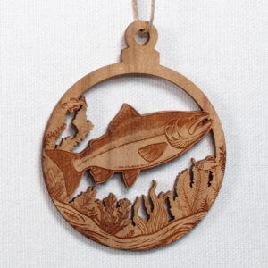 Myrtlewood Ornament-Salmon