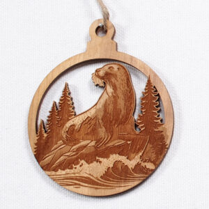 Myrtlewood Ornament-Sea Lion