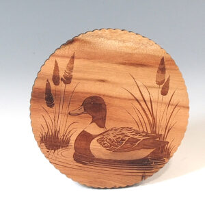 Myrtlewood Coaster- Engraved Duck