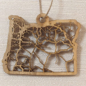 Myrtlewood Ornament-Oregon Roads
