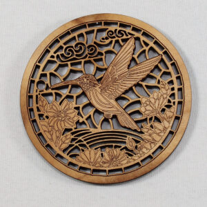 Myrtlewood Trivet - Hummingbird Mosaic