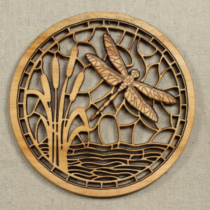 Myrtlewood Trivet - Dragonfly Mosaic