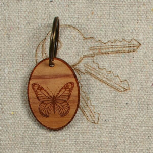 Myrtlewood Butterfly Key Ring