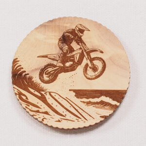 Myrtlewood Magnet Engraved Dune Dirt Bike
