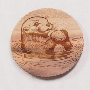 Myrtlewood Magnet Engraved Otter
