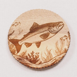 Myrtlewood Magnet Engraved Salmon