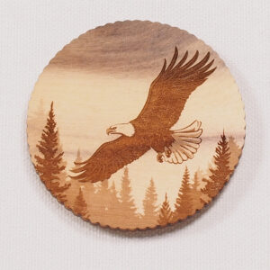 Myrtlewood Magnet Engraved Eagle