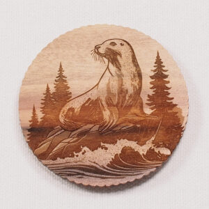 Myrtlewood Magnet Engraved Sea Lion