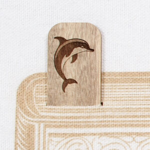 Myrtlewood Bookmark - Engraved Dolphin