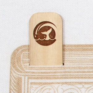 Myrtlewood Bookmark - Engraved Whale Tail