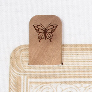 Myrtlewood Bookmark - Engraved Butterfly