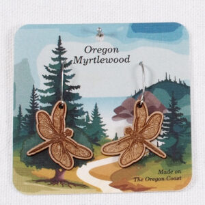 Myrtlewood Dangle Earrings Dragonfly