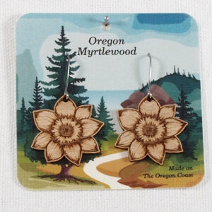 Myrtlewood Dangle Earrings Spring Wildflower
