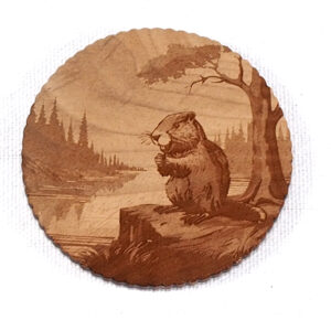 Myrtlewood Magnet Engraved Beaver