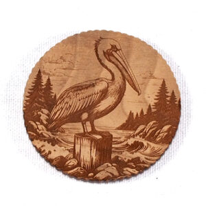Myrtlewood Magnet Engraved Pelican